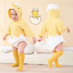 Umorden Little Chicken from Shell Newborn Hatching Chick Costume for Baby Girls Boys 6-12M 12-24M Hoodie Romper Easter Clothes