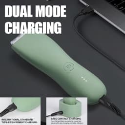 Body Hair Trimmer for Men Balls Waterproof Green Electric Shaver Trimmer Machine for Man Shaving Groin Trimmers Sensitive Areas