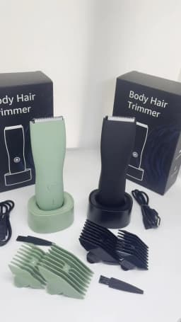 Body Hair Trimmer for Men Balls Waterproof Green Electric Shaver Trimmer Machine for Man Shaving Groin Trimmers Sensitive Areas