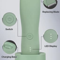 Body Hair Trimmer for Men Balls Waterproof Green Electric Shaver Trimmer Machine for Man Shaving Groin Trimmers Sensitive Areas
