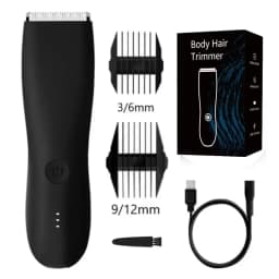 Body Hair Trimmer for Men Balls Waterproof Green Electric Shaver Trimmer Machine for Man Shaving Groin Trimmers Sensitive Areas