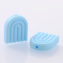 10Pcs/Lot Baby Silicone Beads 17x20mm Rainbow Food Grade Teether Beads for Bbay DIY Pacifier Chain Accessories Teething Toys
