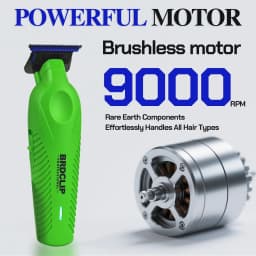 BRDCLIP BRD9615 9000PRM Professional Men's Hair Trimmer Barber Finish Electric Clipper DLC Blue Blade Hair Cutting Machine