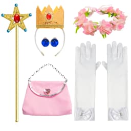 Peach Princess Dress Girl 2-10 Yrs Daisy Cosplay Costume Rosalina Dress Up Clothes Children Birthday Theme Party Carnival Outfit