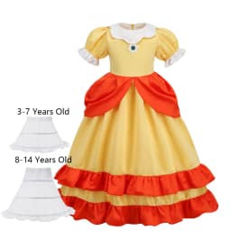 Halloween Girl Daisy Princess Dress Children Cartoon Movie Role Playing Costume Kids Birthday Party Elegant Gown Luxury Frock
