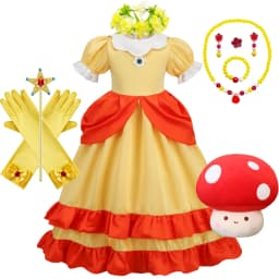 Halloween Girl Daisy Princess Dress Children Cartoon Movie Role Playing Costume Kids Birthday Party Elegant Gown Luxury Frock