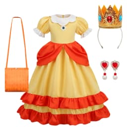 Halloween Girl Daisy Princess Dress Children Cartoon Movie Role Playing Costume Kids Birthday Party Elegant Gown Luxury Frock