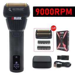 WMARK NG-7982 Professional Groomer 9000RPM Double Foil Shaver with LED Display Oil Head - Hair Clipper Beard Trimmer