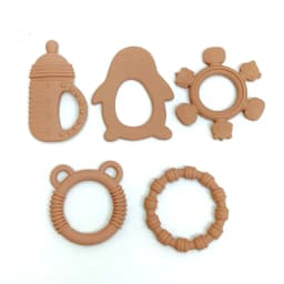 Teether Toys Baby Food Grade Silicone Teething Stick Children Mouth Muscle Trainer