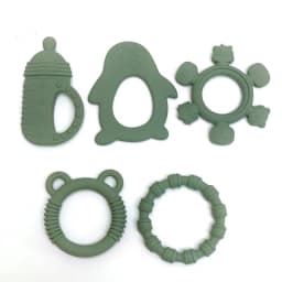 Teether Toys Baby Food Grade Silicone Teething Stick Children Mouth Muscle Trainer