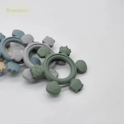 Teether Toys Baby Food Grade Silicone Teething Stick Children Mouth Muscle Trainer