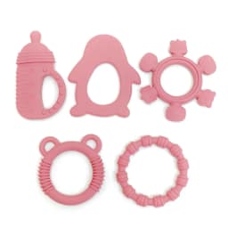 Teether Toys Baby Food Grade Silicone Teething Stick Children Mouth Muscle Trainer