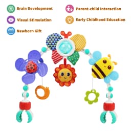 Baby Stroller Arch Toys Bouncer Toy Pram Activity Arch Toys Fine Motor Skills Toys Sensory Development Baby Car S