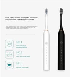Adult Sonic Electric Toothbrush Ultrasonic Automatic USB Rechargeable IPX7 Waterproof Toothbrush Replaceable Tooth Brush Head