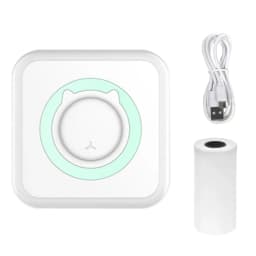 Mini Thermal Label Printer Smart Pocket Portable Photo Printer For Phone Wireless Bluetooth Adhesive Miniprint W/ Printing Paper