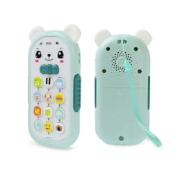 Baby Musical Mobile Phone Cartoon Teether Phone with Sound & Light Telephone Electronic Toy Eucational Learning Toys Baby Gifts