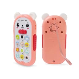 Baby Musical Mobile Phone Cartoon Teether Phone with Sound & Light Telephone Electronic Toy Eucational Learning Toys Baby Gifts