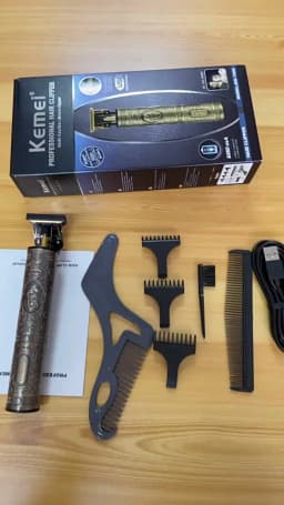 Kemei KM-700D Professional Hair Clipper Barber Hair Trimmer for Men Retro Buddha Cordless Edge Electric Hair Cutting Machine