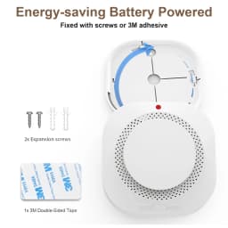 Independent Smoke Sensor Detector Fire Alarm System for Home Office Security Smoke Alarm Fire Protection