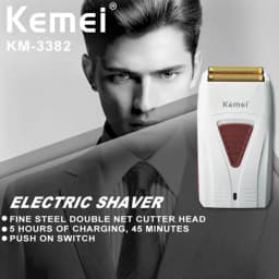 Kemei 3382 Rechargeable Electric Shaver Hair Beard Electric Razor For Men Bald Head Shaving Machine Foil Titanium Cord/Cordless
