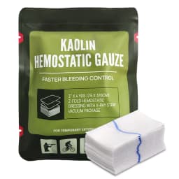 Hemostatic Kaolin Gauze Combat Emergency Trauma Z-Fold Soluble For Ifak Tactical First Aid Kit Medical Wound Dressing