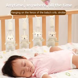 Newborn Baby Rattle Hanging Plush Toy Soft Animal Handbells Rattles Early Education Toys Infant Stroller Bed Crib Baby Toy Gifts