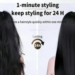 Professional 2 in 1 Hair Dryer Straightener Combo Negative  Flat Iron Long-Lasting Styling Essential Tool for All Hair Textures
