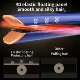 Professional 2 in 1 Hair Dryer Straightener Combo Negative  Flat Iron Long-Lasting Styling Essential Tool for All Hair Textures