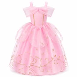 Girls Pink Princess Dress Accessories Set Kids Birthday Party Cosplay Costume Halloween Carnival Ball Gown Book Week Dress