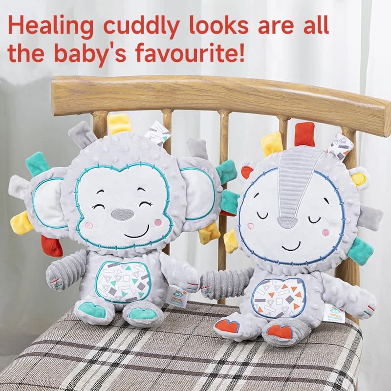 Baby Plush Bell Rattles Toy Baby Tags Stuffed Animal Soft Toy Built-in Rattles Sensory Elephant Plush Bell Toys Sleep Plush Gift