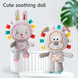 Baby Plush Bell Rattles Toy Baby Tags Stuffed Animal Soft Toy Built-in Rattles Sensory Elephant Plush Bell Toys Sleep Plush Gift