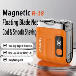 Outdoor Travel Use Magnetic Detachable Cutter Head Razor Double Floating Head Mini Waterproof Portable Electric Shaver for Men