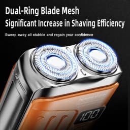 Outdoor Travel Use Magnetic Detachable Cutter Head Razor Double Floating Head Mini Waterproof Portable Electric Shaver for Men