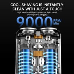 Outdoor Travel Use Magnetic Detachable Cutter Head Razor Double Floating Head Mini Waterproof Portable Electric Shaver for Men