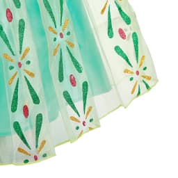 Girls Princess Dress Kids Snow Queen Cosplay Costume Halloween Party Dress Up Outfit with Wig Headband Accessories Set Book Week