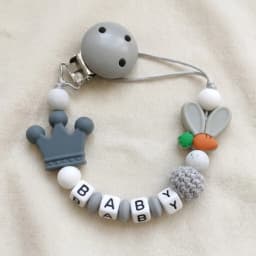 Custom Baby Name Pacifier Clip BPA Free Food Grade Silicone Teether Blue Crown Hedgehog Dummy Chain Soother Leash Toddler Gift