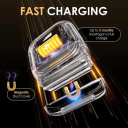 Mini Electric Smart Shaver Razor for Men with 20,000 RPM Motor,LED Display,3 Floating Blades,IPX7 Waterproof,Beard Trimmer Tool