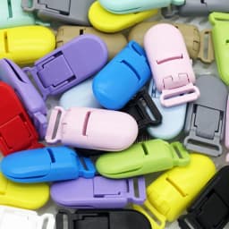 Cute-Idea Plastic Clip Cord Silicone Beads Food Grade Teething DIY Accessories Pacifier Chain BPA FREE Chewable Baby Product Toy