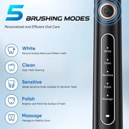 YUNCHi Y5 Sonic Electric Toothbrush Adult Timer Brush USB Rechargeable Electronic Tooth Brush Heads Replacement