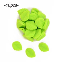 LOFCA Leaf 5pcs/10pcs Sunflower Cute Silicone Beads Daisy Food Grade Leaves Teether BPA-Free Baby Snowman Toy Chain Accessories
