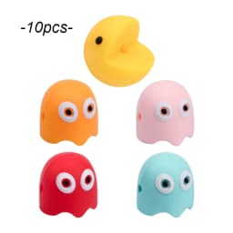 LOFCA Leaf 5pcs/10pcs Sunflower Cute Silicone Beads Daisy Food Grade Leaves Teether BPA-Free Baby Snowman Toy Chain Accessories