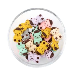 LOFCA Leaf 5pcs/10pcs Sunflower Cute Silicone Beads Daisy Food Grade Leaves Teether BPA-Free Baby Snowman Toy Chain Accessories