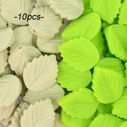 LOFCA Leaf 5pcs/10pcs Sunflower Cute Silicone Beads Daisy Food Grade Leaves Teether BPA-Free Baby Snowman Toy Chain Accessories