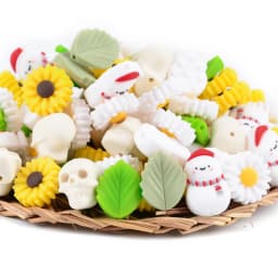 LOFCA Leaf 5pcs/10pcs Sunflower Cute Silicone Beads Daisy Food Grade Leaves Teether BPA-Free Baby Snowman Toy Chain Accessories