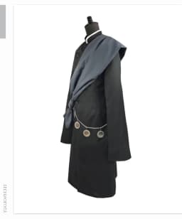 Undertaker Cosplay Costume Full Set,Gothic Vintage Long Coat With Sash Chain Top Hat Silver Wig,Halloween Carnival Fancy Outfit