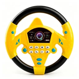 Simulation Driving Steering Wheel Toy Sound Light Effect Oretend Driving Game Early Educational Gift for Children
