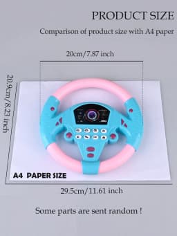 Simulation Driving Steering Wheel Toy Sound Light Effect Oretend Driving Game Early Educational Gift for Children