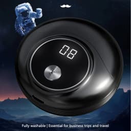 Portable Mini Electric Shaver For Men Double Ring Knife Mesh Digital LED Display USB Fast Charging Pocket Beard RazorTravel Car