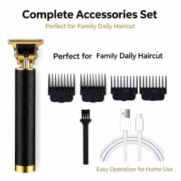 T9 Vintage Electric Hair Trimmer USB Rechargeable Zero Gap Hair Clipper Precision Outline Carving for Men Oil Head Styling