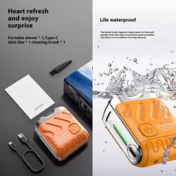 OUFELIME Mini Portable Electric Shaver for Men 9000RPM High Speed Premium Type-C Rechargeable Travel Rotary Razor Beard Trimmer